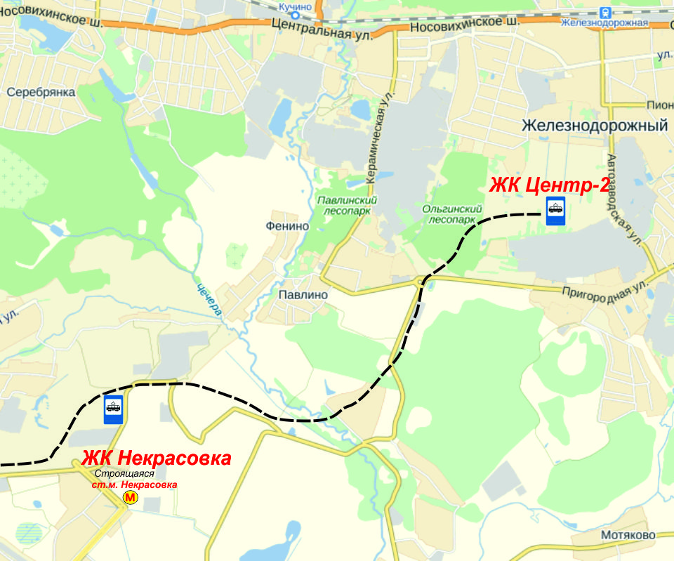 Московская область железнодорожный город карта