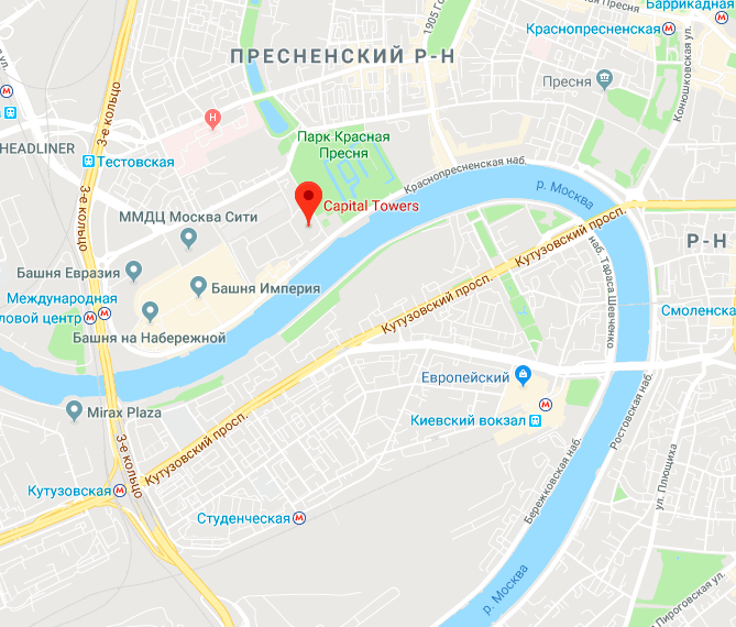 Карта москва пресненская набережная